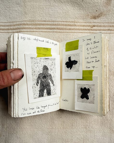 handbound journal for #the100dayproject