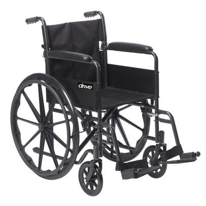 Photo of Drive Medical Silver Sport 1 Wheelchair with Full Arms and Swing away Removable Footrest