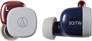 Audio-Technica ATH-SQ1TW Cuffie senza fili - Navy/Rosso