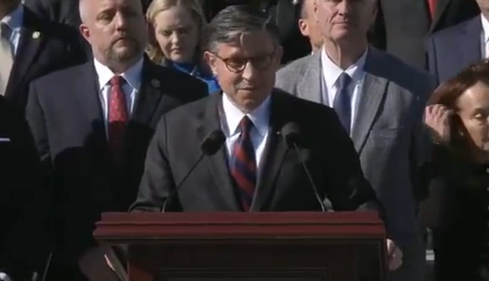 You Can Almost Hear The Panic In Mike Johnson's Voice As He Says Trump's Presidency Could End Next Year