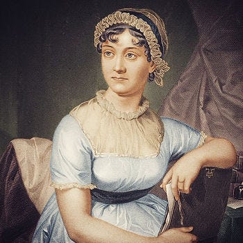 A portrait painting of Jane Austen