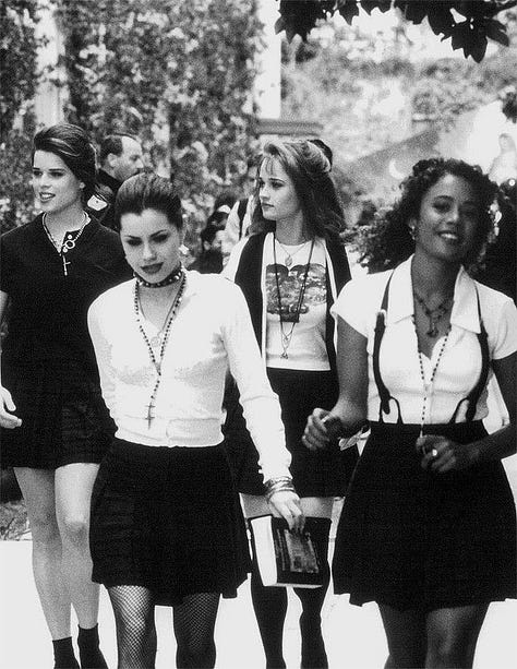 Six stills from the movie The Craft.