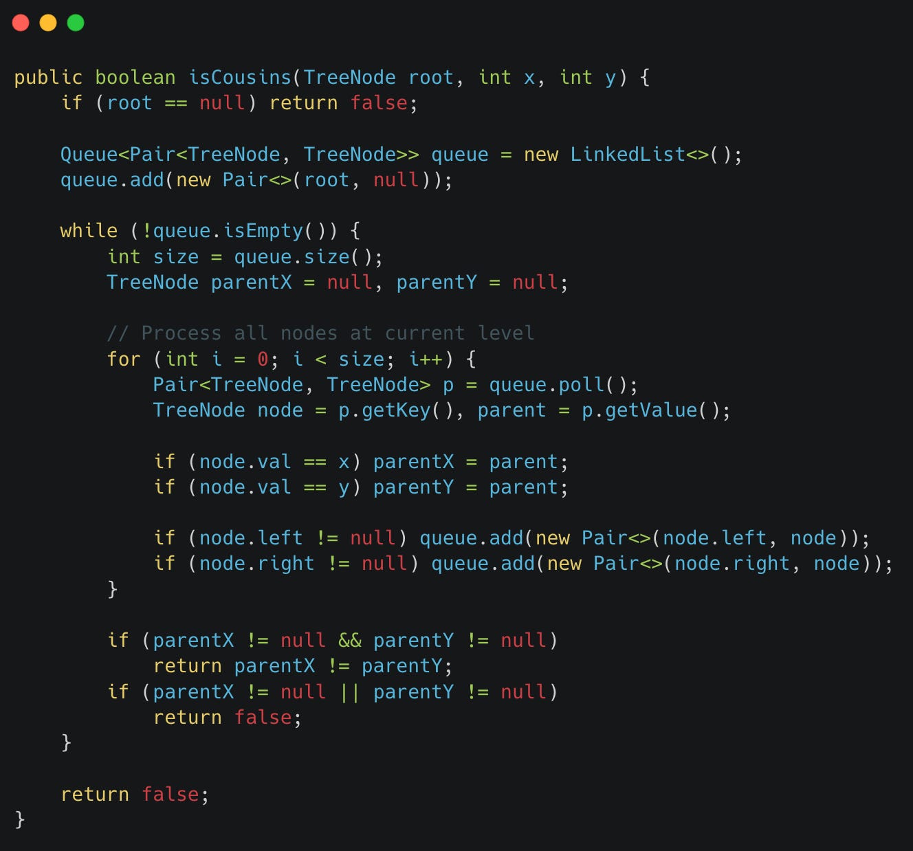 Cousins in Binary Tree - by Harpreet Singh