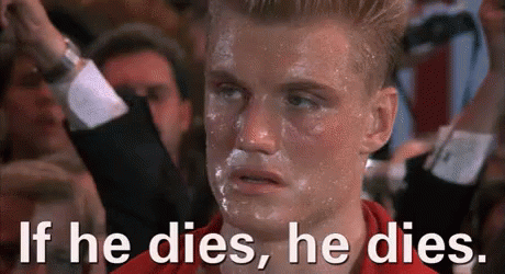 a man with sweat on his face is saying if he dies he dies a man with sweat on his face is saying if he dies he dies