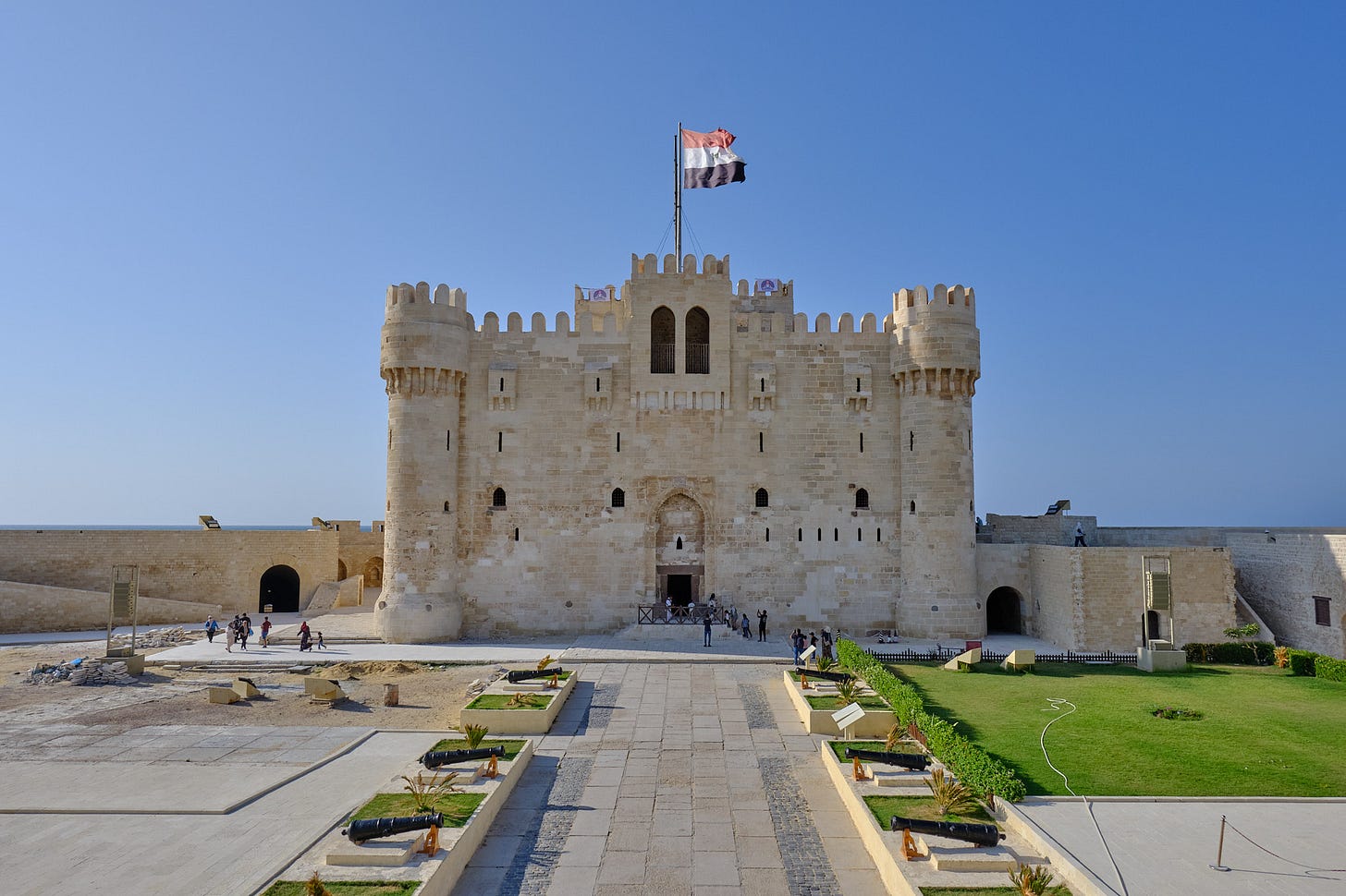 Qaitbay Fort Alexandria Lighthouse remains Qaitbay Fort Alexandria Lighthouse remains