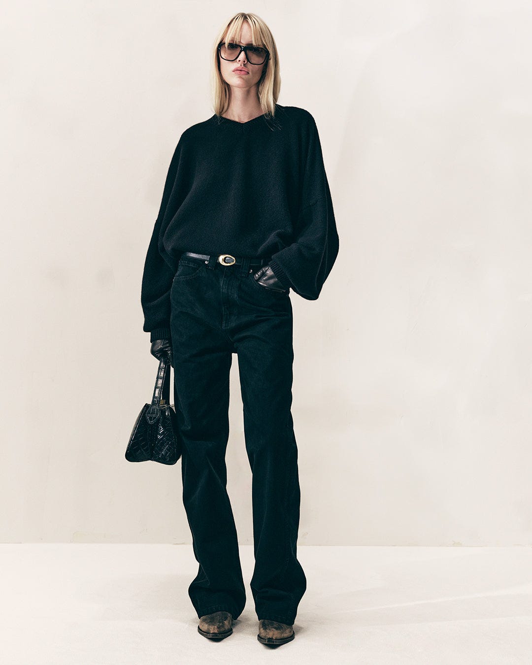 Wolfe Swetaer in Black EDITORIAL IMAGE