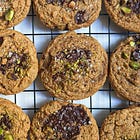 Salted Pistachio-Tahini Chocolate Chunk Cookies