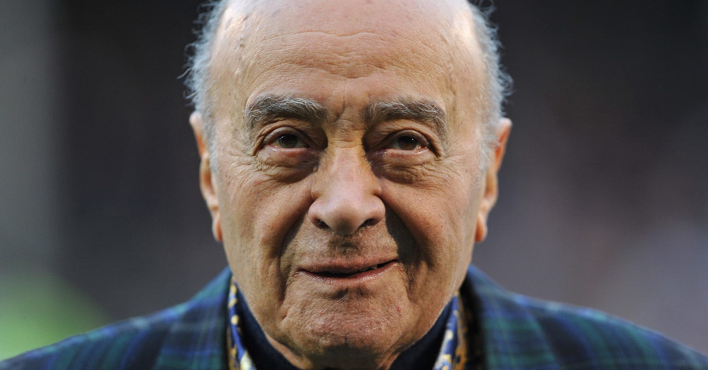 At least five Mohamed Al Fayed survivors confirmed as human trafficking  victims | ITV News