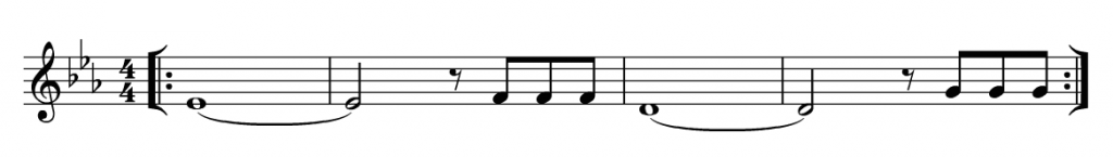 Beethoven's Fifth musical simple notation Beethoven's Fifth musical simple notation