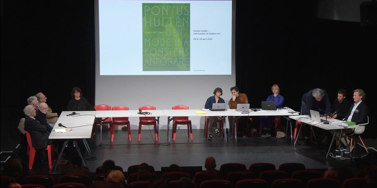 Föreläsning om Pontus Hultén vid symposiet Pontus Hultén—une légande en question