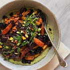 Roasted Carrots and Grapes with Pepita Thyme Hummus
