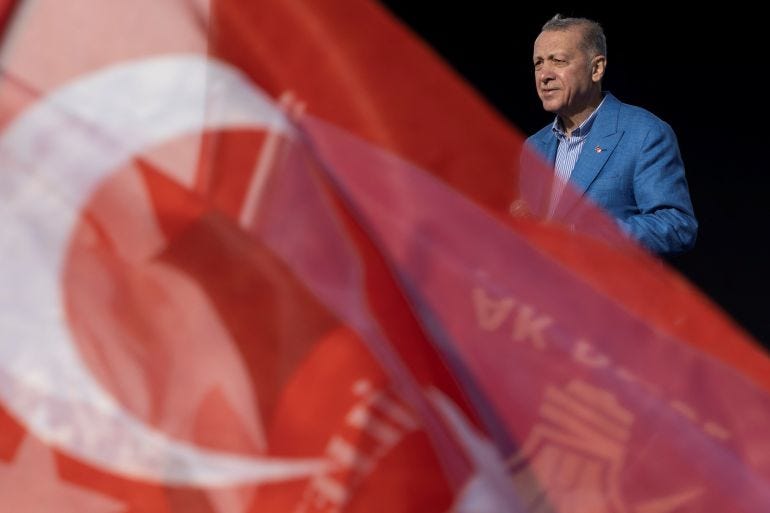 Turkish President Tayyip Erdogan addresses his supporters during a rally ahead of the May 14 presidential and parliamentary elections in Istanbul, Turkey, May 7, 2023. REUTERS/Umit Bektas Turkish President Tayyip Erdogan addresses his supporters during a rally ahead of the May 14 presidential and parliamentary elections in Istanbul, Turkey, May 7, 2023. REUTERS/Umit Bektas