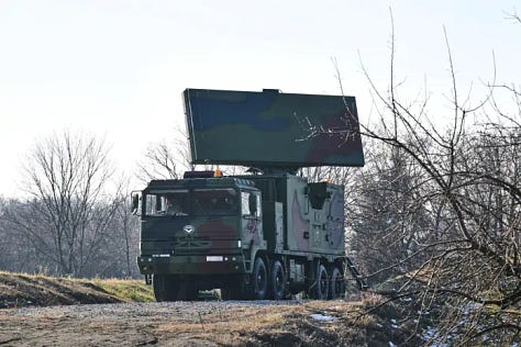 Photo 1: The FK-3 surface-to-air missile system launcher in a ready-to-deploy position. (Credit: Serbia's Ministry of Defence press office)  Photo 2: Command and control vehicles of the FK-3 air defense system in position, highlighting advanced mobility and operational readiness. (Credit: Serbia's Ministry of Defence press office)  Photo 3: A radar unit of the FK-3 air defense system deployed, showcasing its surveillance and target acquisition capabilities. (Credit: Serbia's Ministry of Defence press office)