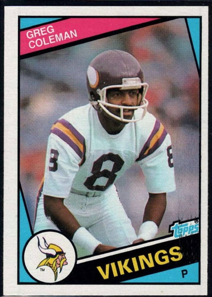 Amazon.com: Football NFL 1984 Topps #290 Greg Coleman Vikings :  Collectibles & Fine Art