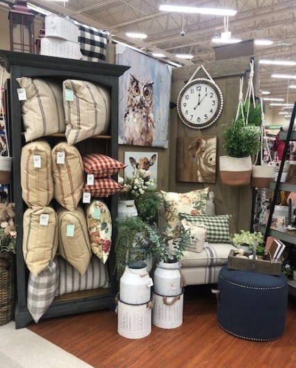 store with lots of holiday decor