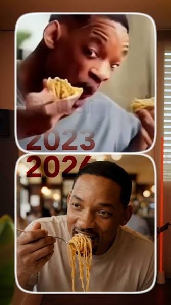 La evolución de la IA desde 2023 es increíble, solo hay 3 años de  diferencia entre estos dos videos de Will Smith comiendo Spaghetti. ¿Como  será todo en 2029? ¿Comeremos nosotros también la pasta? Es ...