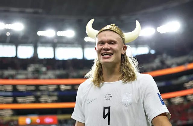 Erling Haaland celebrated by Google with Viking row celebration before  England game - Yahoo Sports