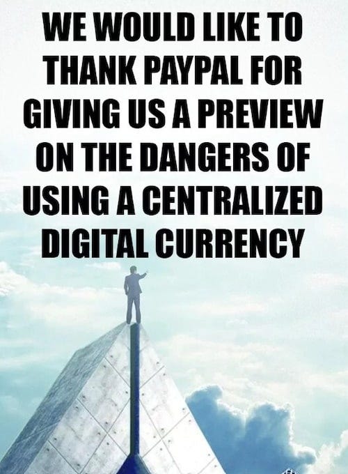 PayPal's social credit score is zero... PayPal's social credit score is zero...