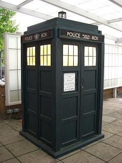 The current TARDIS seen at BBC TV Centre and t... The current TARDIS seen at BBC TV Centre and t...