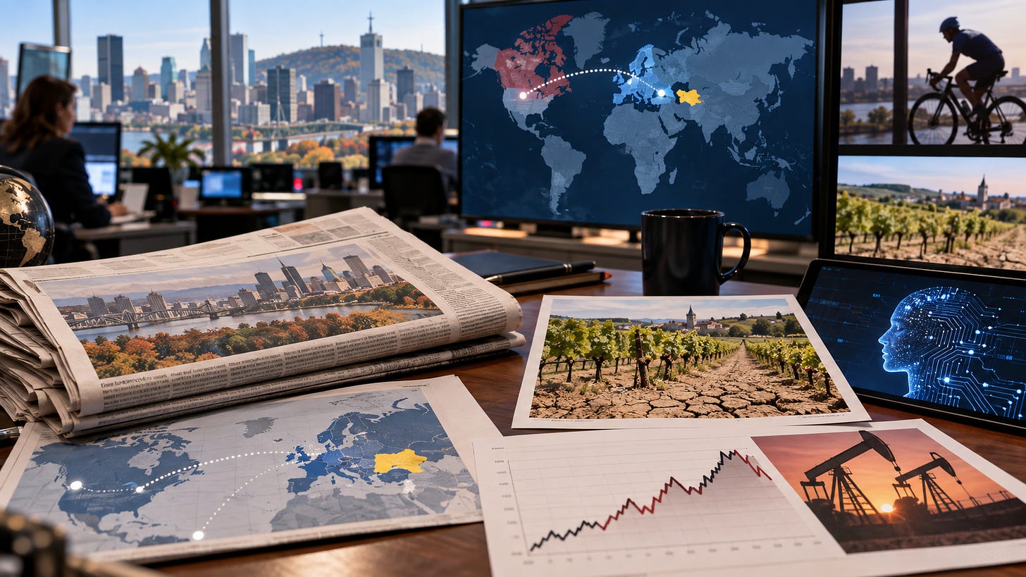 Canada–Europe, Ukraine, pétrole et IA : les grands dossiers du 14 septembre Canada–Europe, Ukraine, pétrole et IA : les grands dossiers du 14 septembre