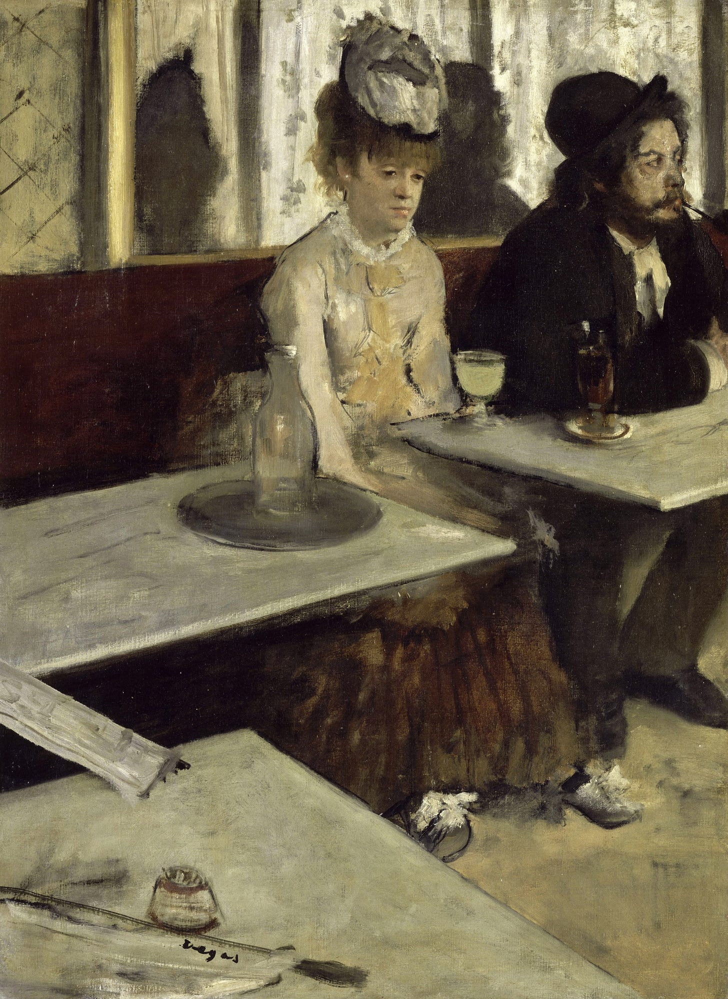 Edgar Degas L'Absinthe In a Cafe painting Edgar Degas L'Absinthe In a Cafe painting