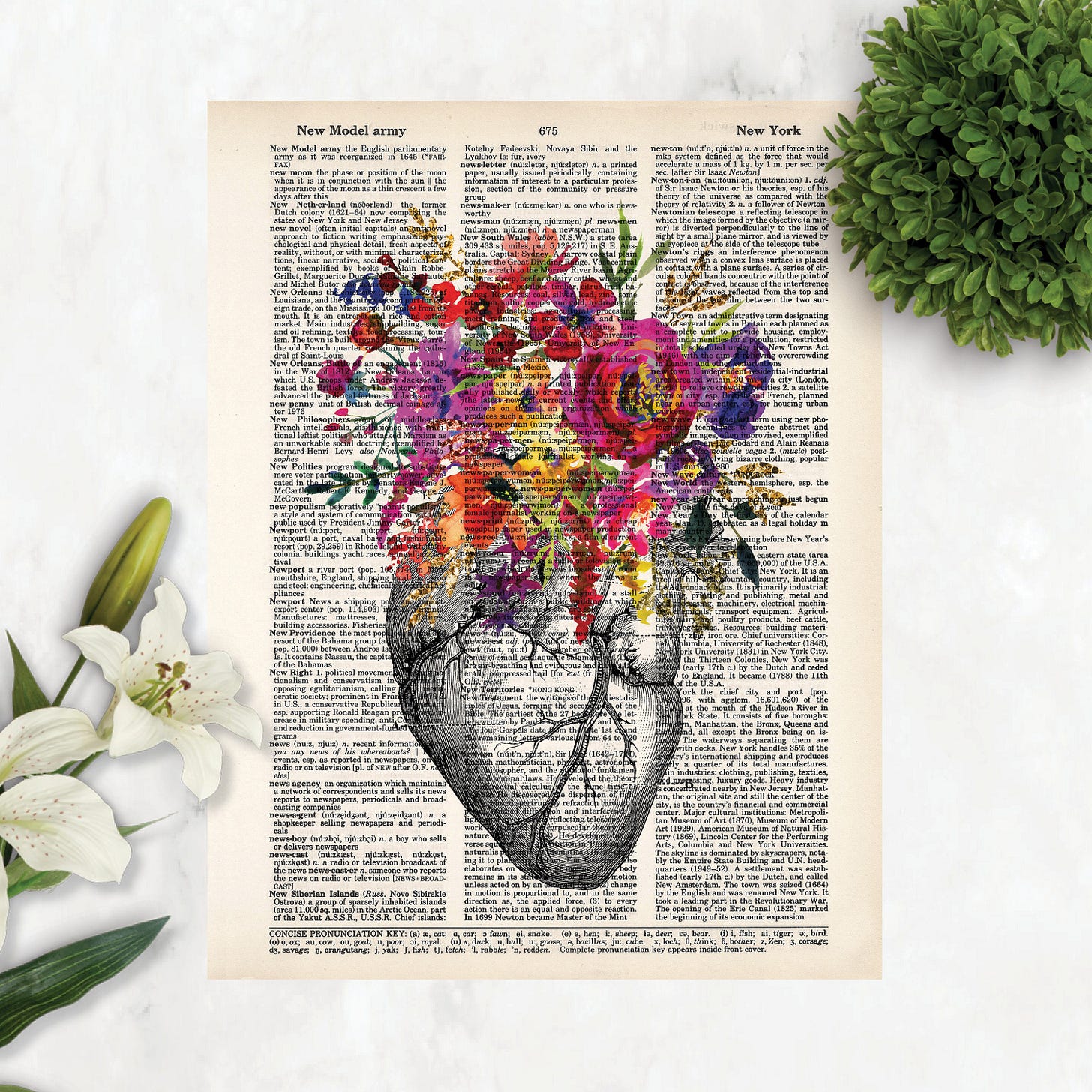 Anatomical Heart Art, Heart with Flowers, Heart Surgery Gift, Cardiac  Nurse, Cardiology Gift, Cardiologist Doctor Gift, Indie Room Decor