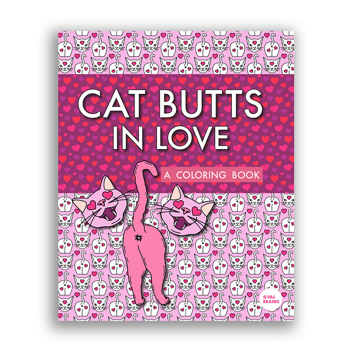 Cat Butt Halloween and Cat Butts In Love Coloring Books