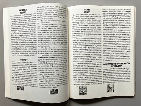 Page spreads from ‘Wanting something completely different’