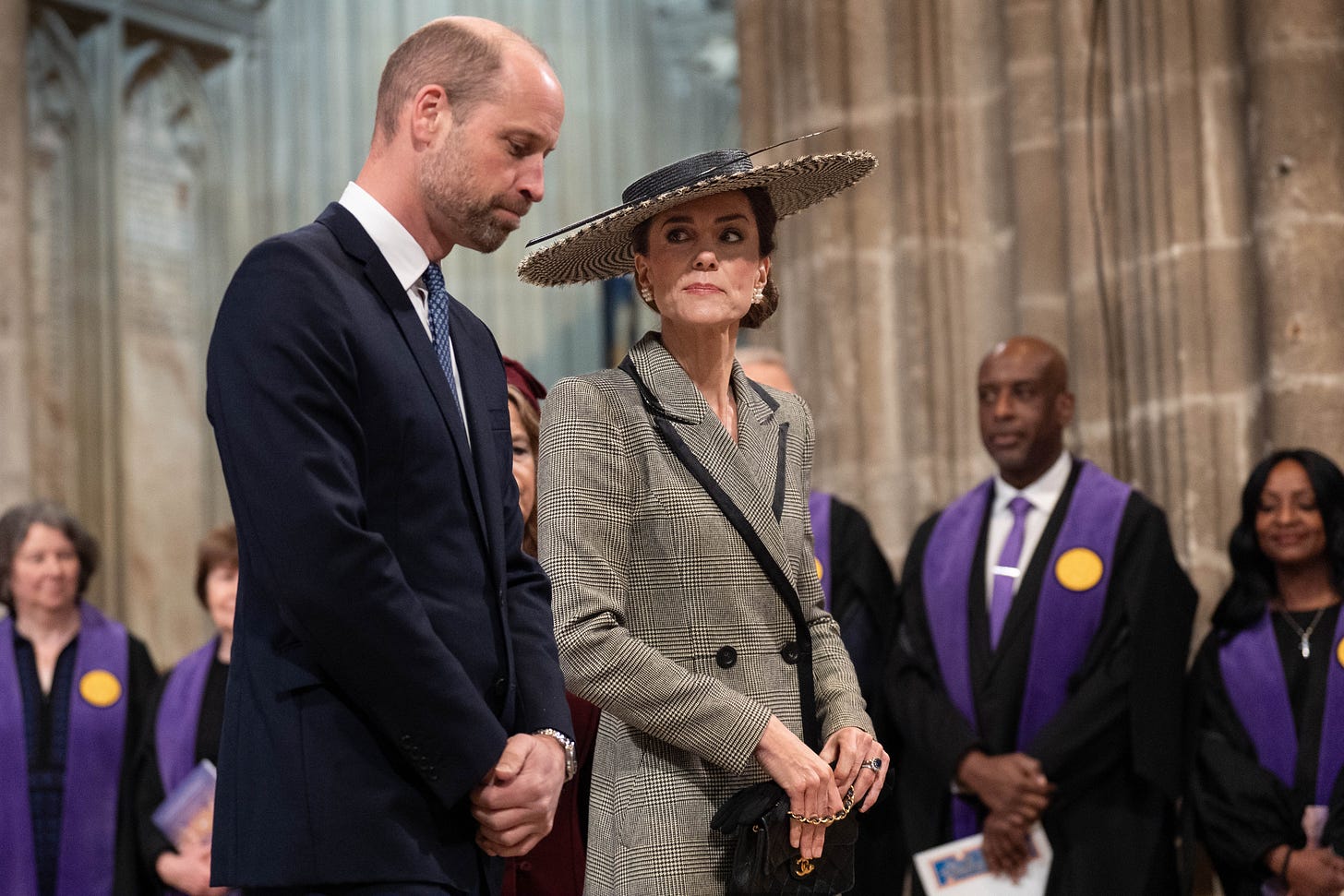 Prince William and Princess Kate in a church