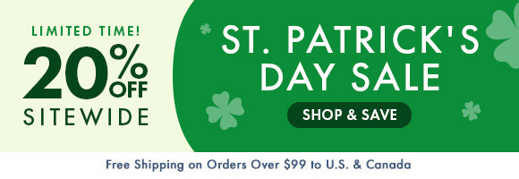 St. Patrick's Day Sale: 20% Off Sitewide