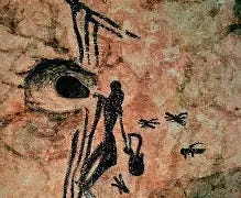 Image result for cave drawing beekeeper collecting honey