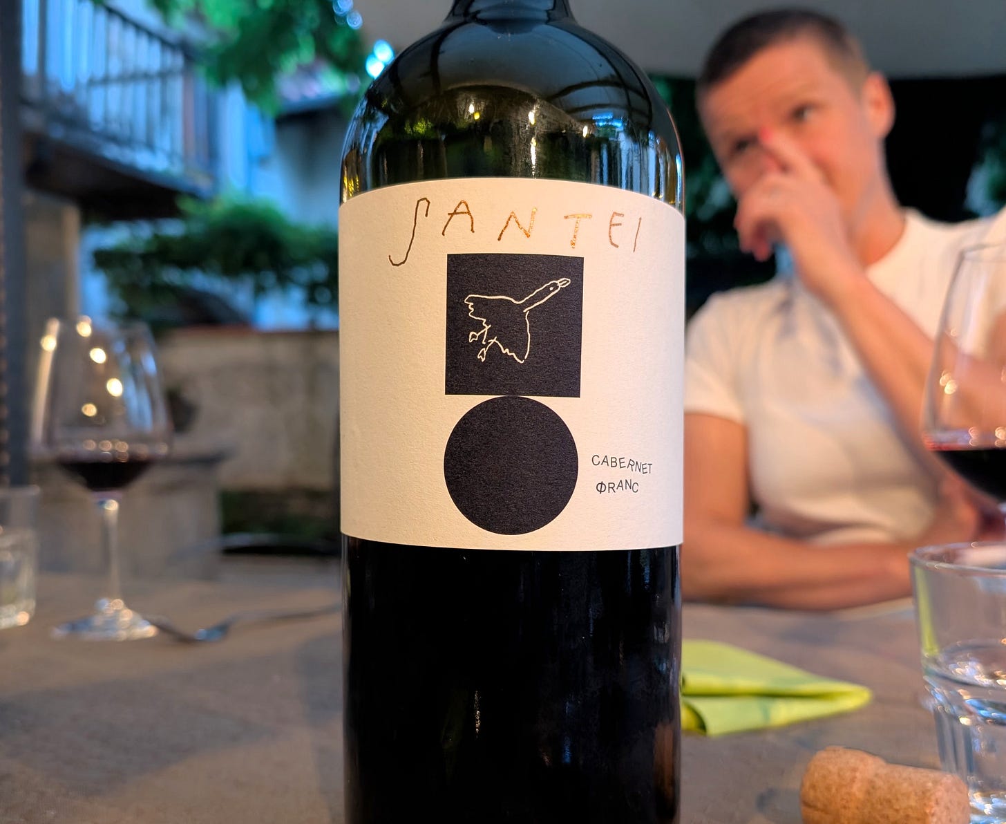 Santei's Cabernet Franc 2021 was pure fruited and delicious. Even better from magnum! Santei's Cabernet Franc 2021 was pure fruited and delicious. Even better from magnum!