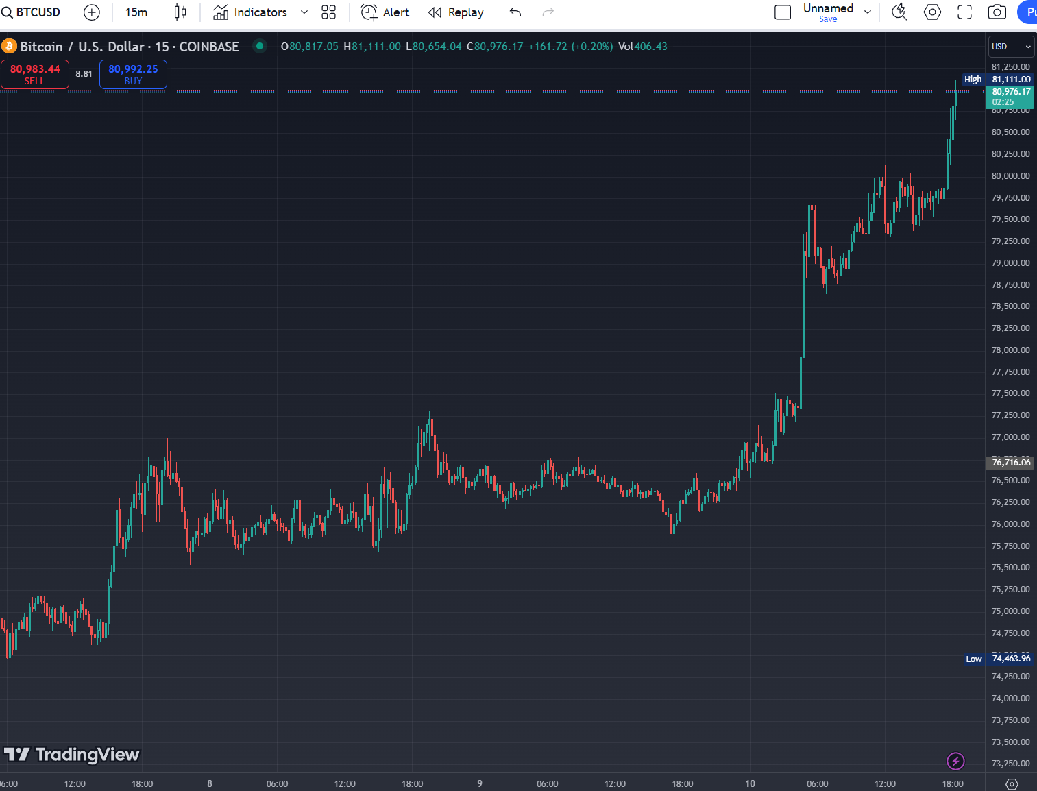 Bitcoin Surges to Record High of $81,111