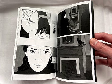 Photos of the printed book form of the comic "Blood of My Blood"