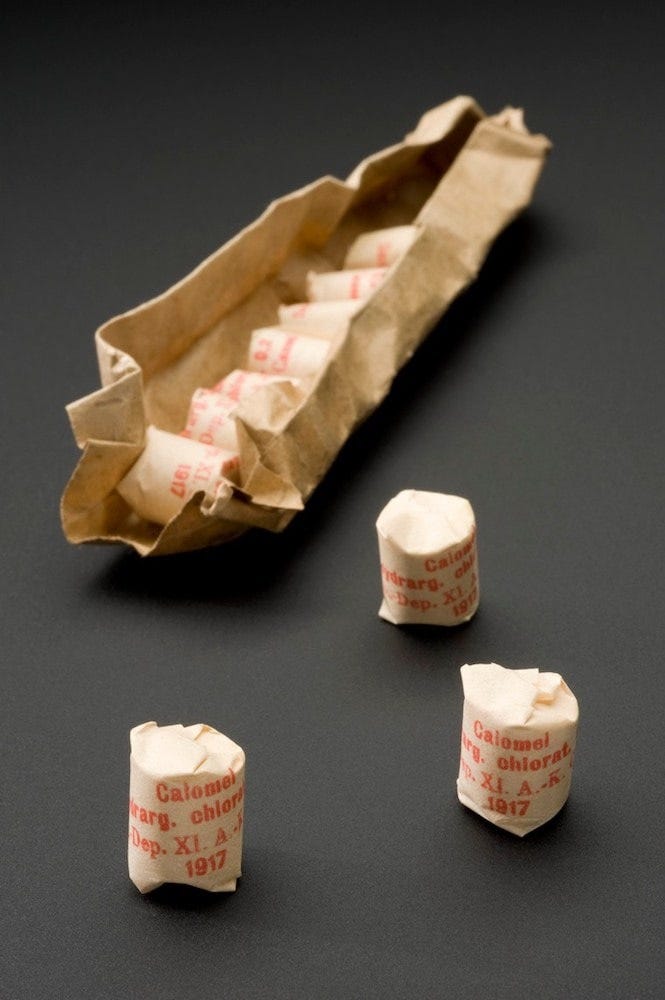 wrapped tablets of calomel wrapped tablets of calomel