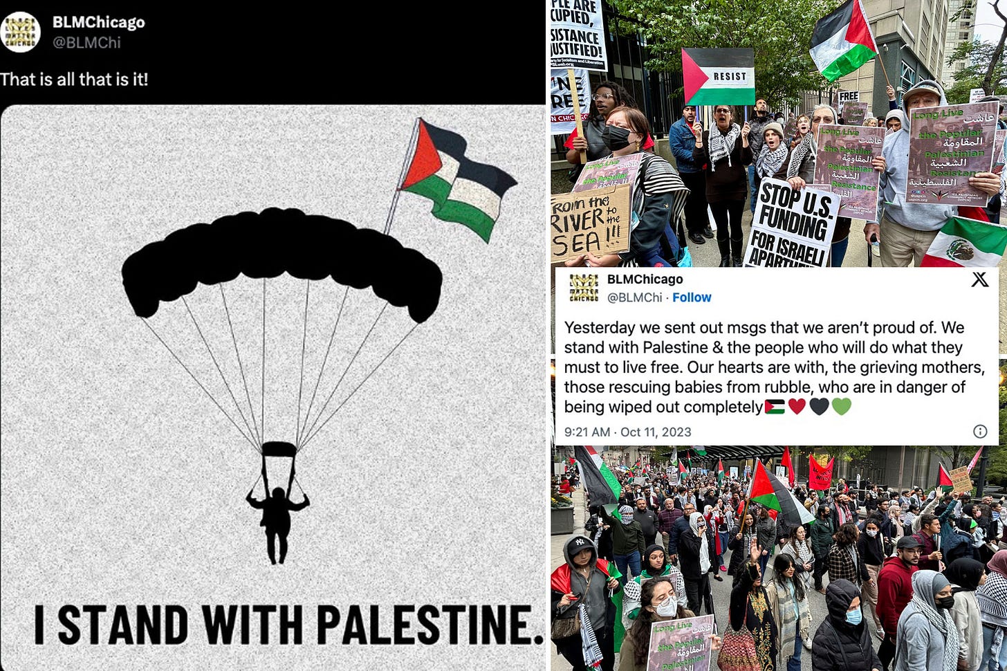 BLM Chicago admits it 'isn't proud' of deleted post of Hamas paraglider