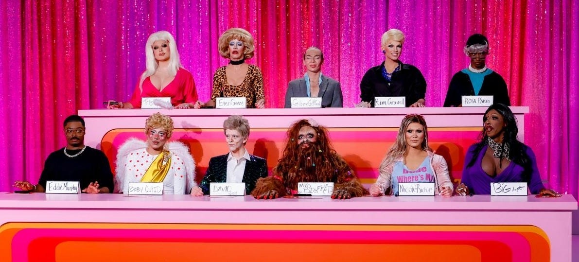 Drag Race season 17 Snatch Game panel
