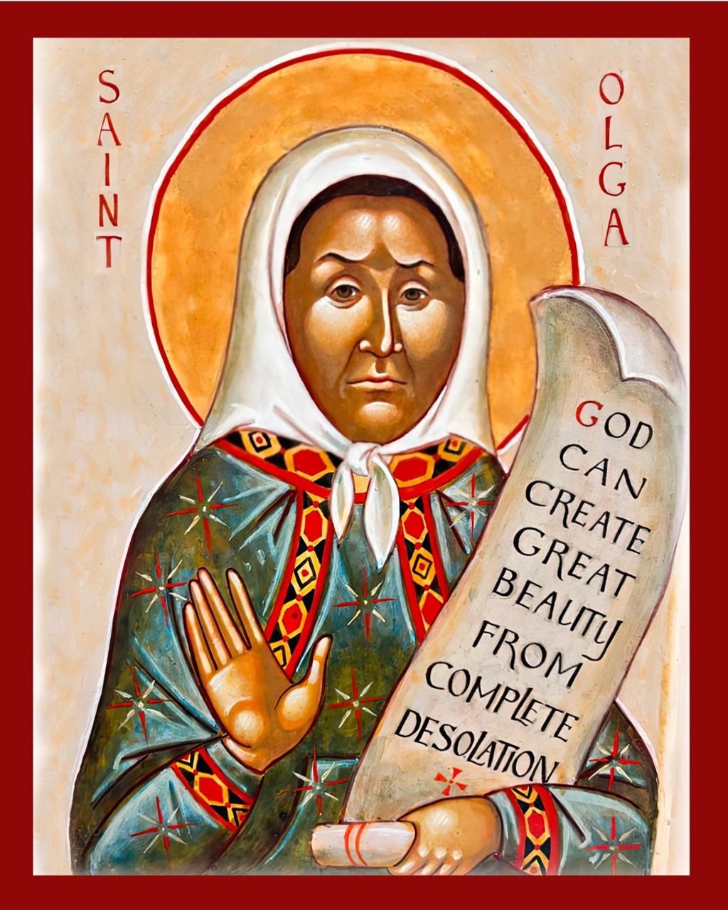 Saint Olga, large icon