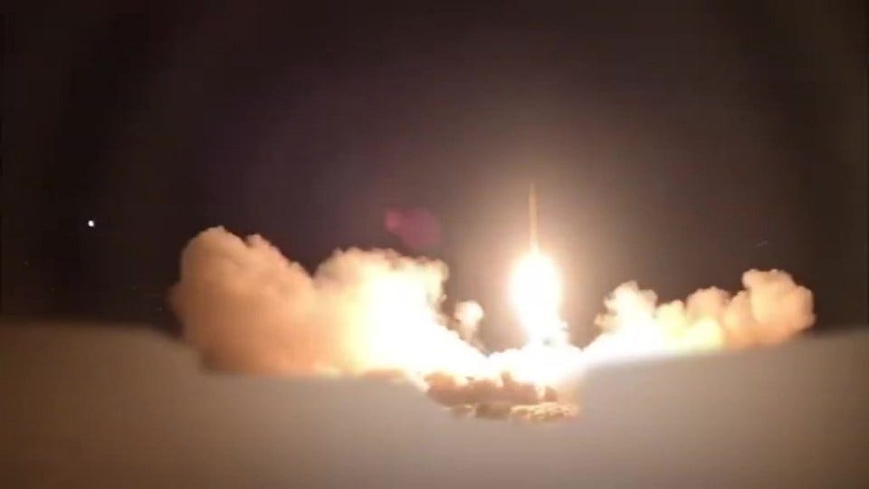 IRNA News Agency, @IrnaEnglish, Images from the moment Iranian missiles were launched in Operation Harbinger of Conquest at the U.S.'s Al Udeid airbase in Qatar.