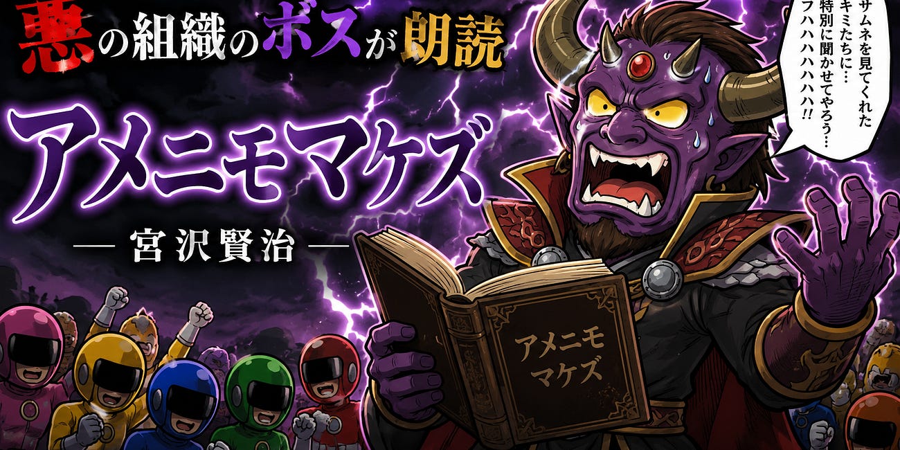 【音量注意】戦隊ヒーローの悪の組織のボスキャラっぽい声で朗読してみた