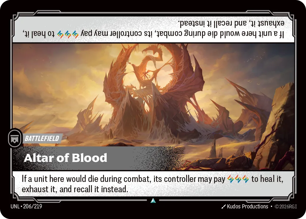 UNL-206 Altar of Blood Card - Riftbound TCG UNL-206 Altar of Blood Card - Riftbound TCG