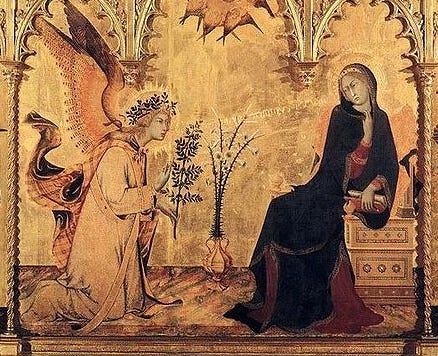 Simone Martini Annunciation gold ground Simone Martini Annunciation gold ground