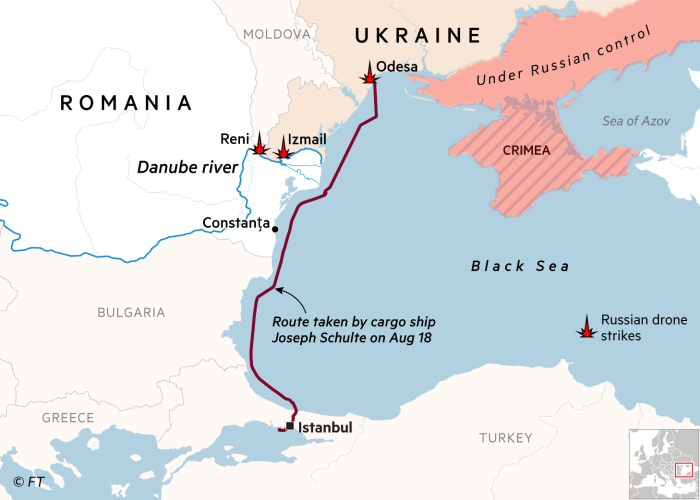 Ukraine’s crucial Danube ports battle rising costs