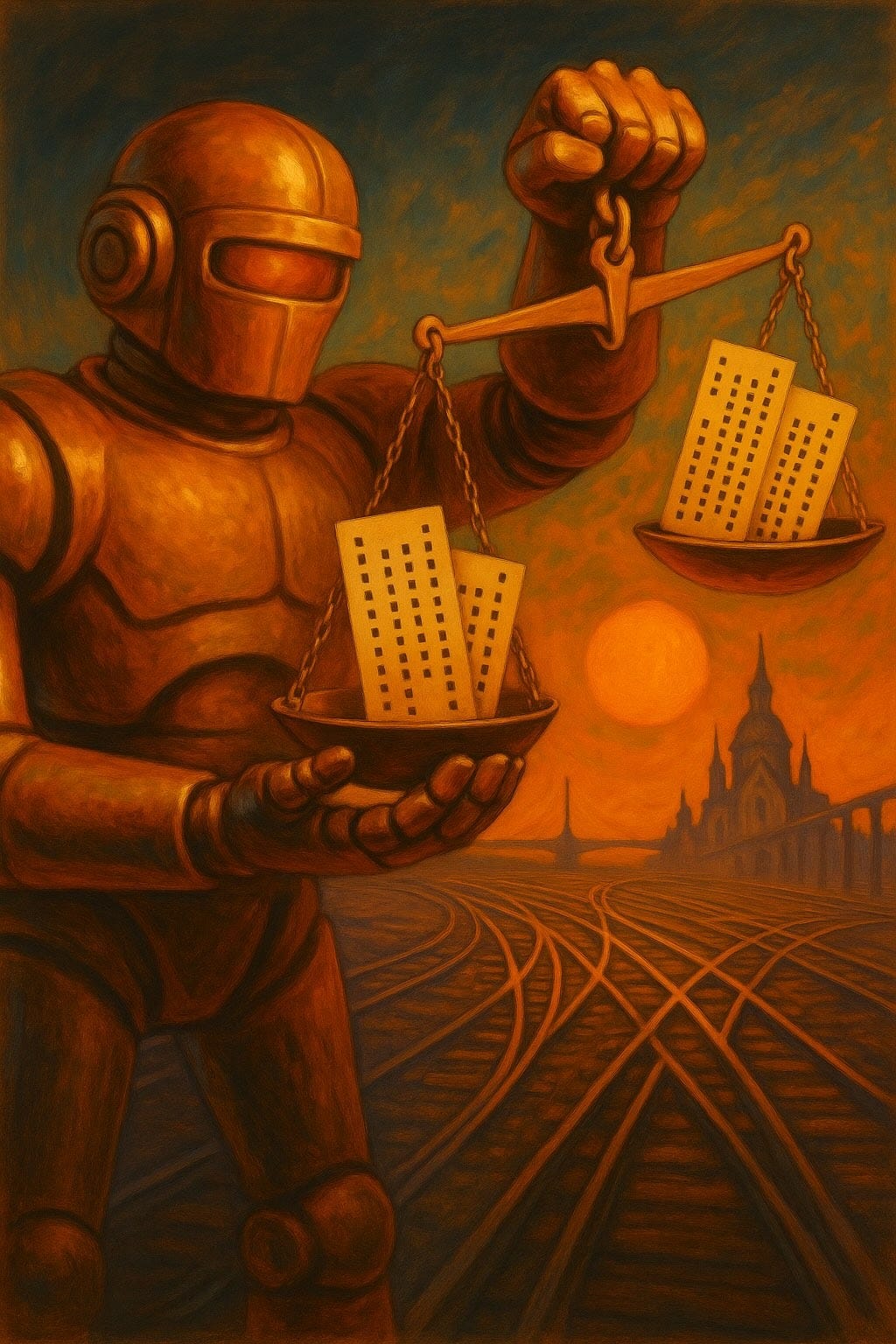 1950s Robot weighs the truth