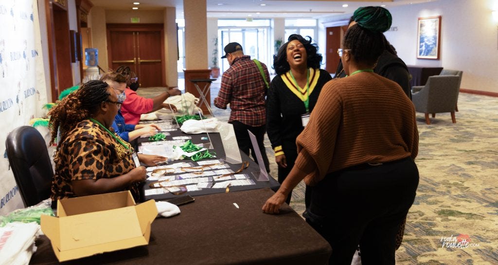 Behind the Scenes - Registration at BurlyCon by Roula Roulette