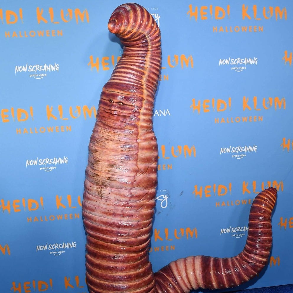 Heidi Klum dresses as giant worm for Halloween - ABC News