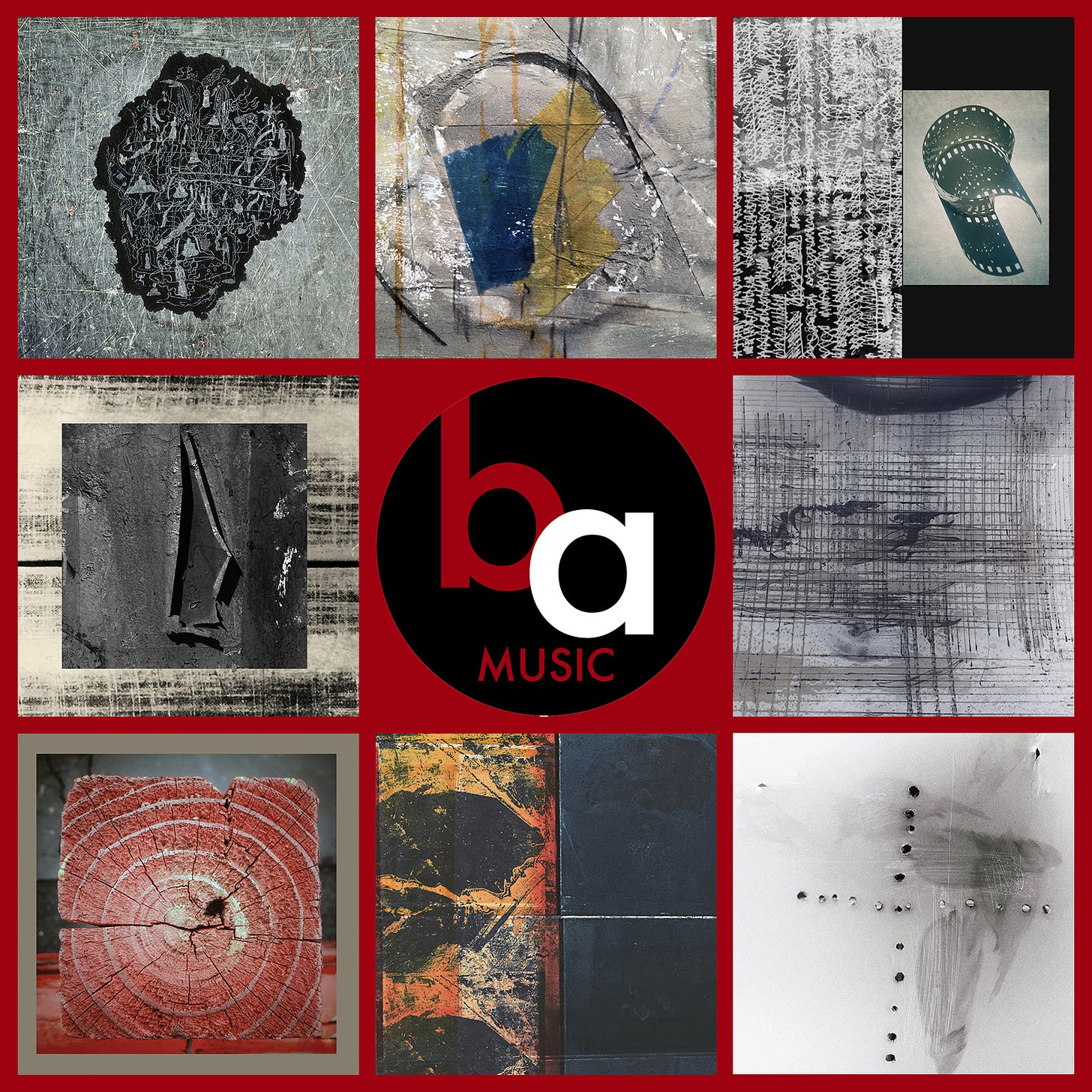 Grid of Burning Ambulance Music CD covers