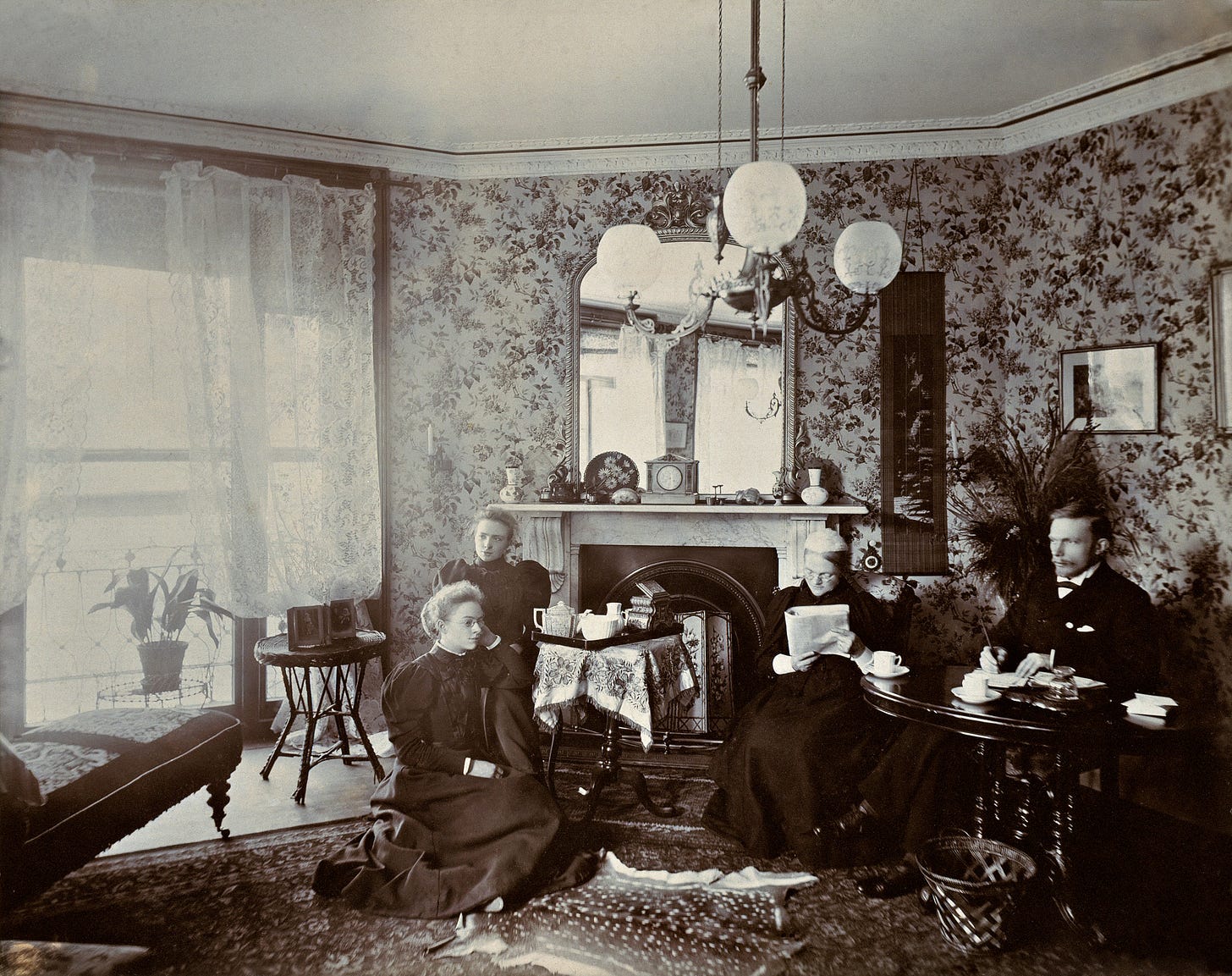 Tea in Victorian parlor Tea in Victorian parlor