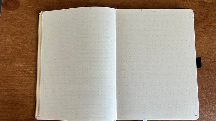 Pages pre-printed in the Dingbats A5+ Earth Collection Notebook.