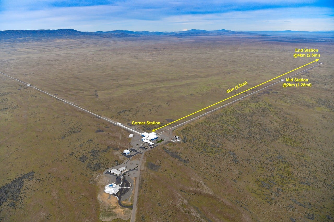 Aerial photograph of LIGO Hanford.